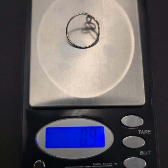 Size 8.25 Sterling Silver Freeform Style Handmade Band Ring A7139 - Picture 7 of 7